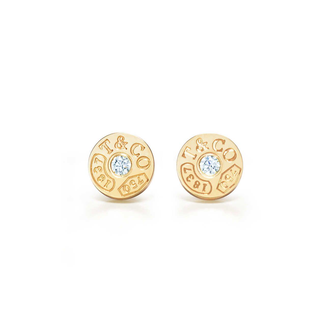 Tiffany Diamonds Logo - Tiffany 1837™ circle earrings in 18k gold with diamonds. | Tiffany & Co.