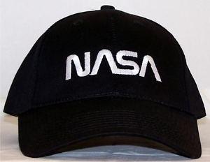 NASA Baseball Logo - Nasa Worm Logo Embroidered Black Baseball Cap | eBay