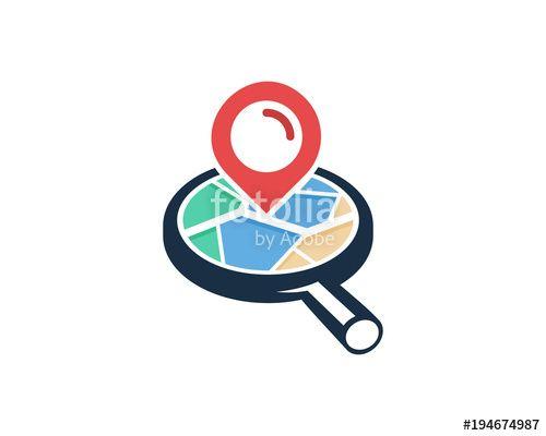 Map Logo - Search Map Icon Logo Design Element