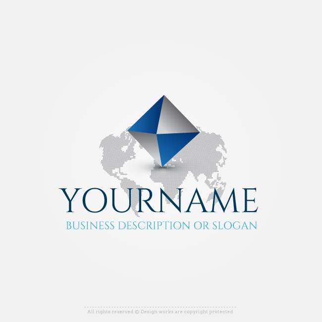 Map Logo - Make 3D Logos Online - World Map Logo Design Maker