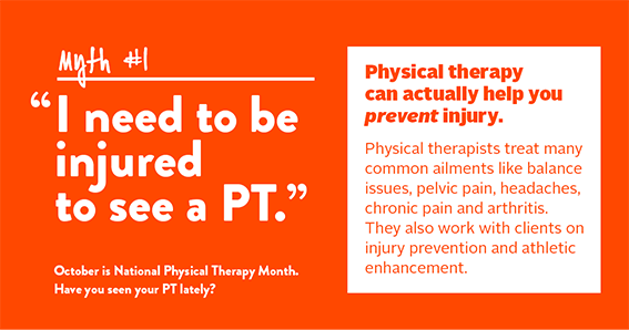 National Physical Therapy Month Logo - Five common myths about physical therapy - Buffalo Grove PT