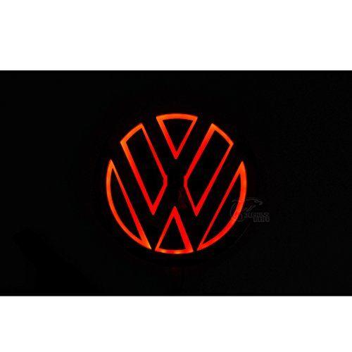 Red Volkswagen Logo - 11cm Car Styling 5D Rear Badge Bulb Emblem Logo Light For Volkswagen ...