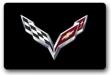 Cool Corvette Logo - Custom Doormat Corvette Door Mat Corvette Logo Carpet Outdoor Logo ...