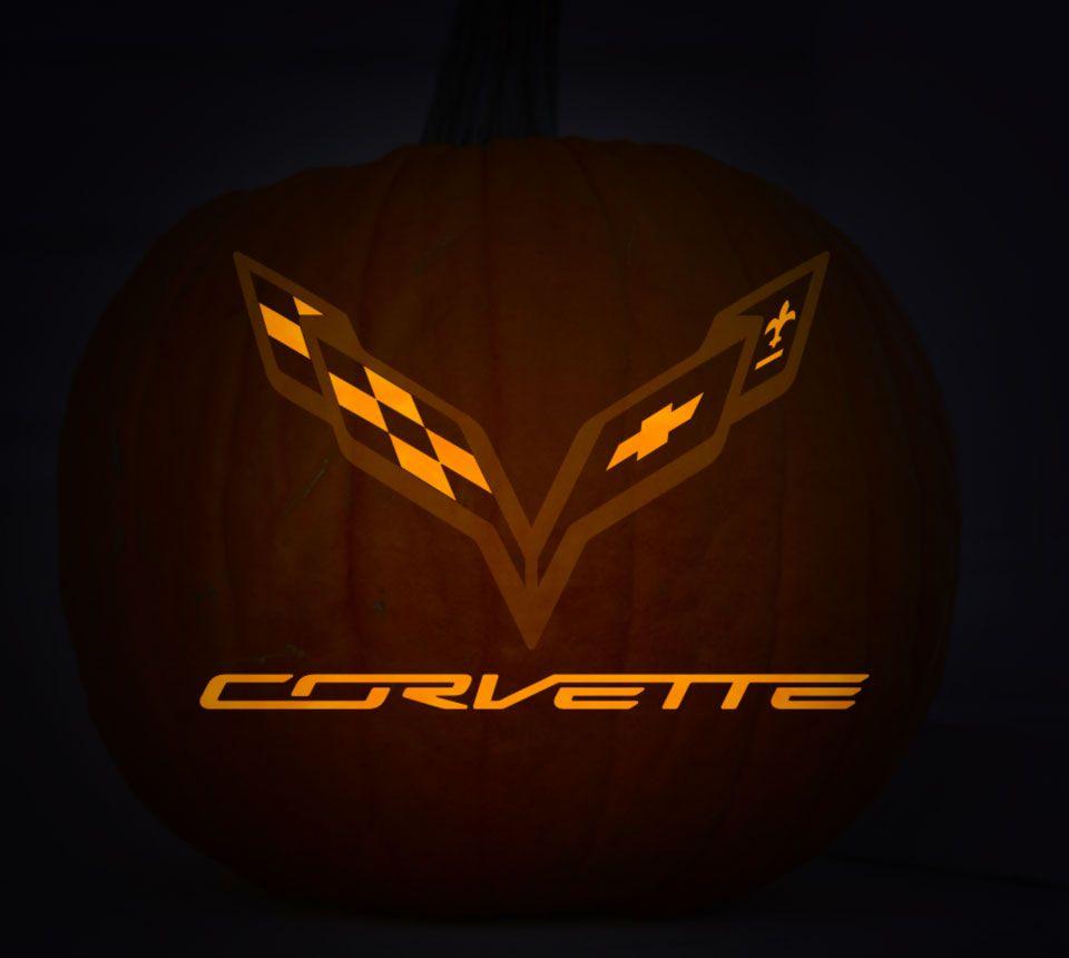 Cool Corvette Logo - Make Yourself a Stingray-o-Lantern with Chevrolet's Pumpkin Stencils ...