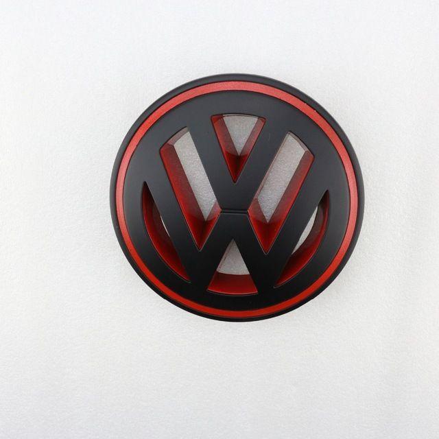 Red Volkswagen Logo - Matt Black Red Front Grille Grill VW Emblem Badge for Volkswagen ...