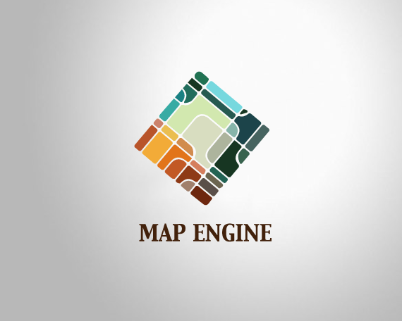 Map Logo - Map Engine Logo Design