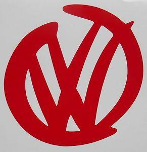 Red Volkswagen Logo - 4 x VW Logo Car Stickers Decals Body Panel, Decal, Graphic, Window ...