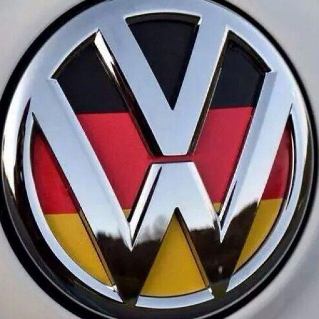 Red Volkswagen Logo - vw logo with german flag background | Das VW Emblems | Pinterest ...