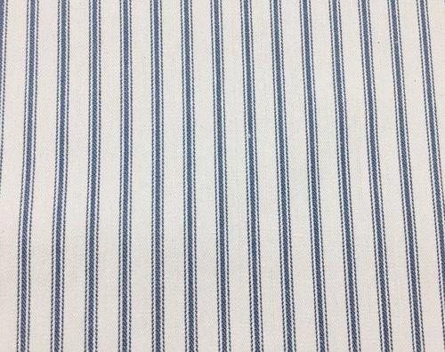Blue and White P Logo - BLUE WHITE HERRINGBONE COTTON TICKING STRIPE FABRIC P/MTR - Forrest ...