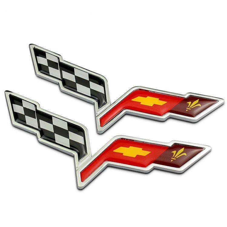 Cool Corvette Logo - Cool Corvette logo refit car emblem Car Chromed Emblem Badge Decal ...