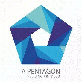 Blue Pentagon Logo - A Pentagon logo. dyplom. Logo design, Pentagon logo, Logos