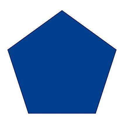 Blue Pentagon Logo - Pentagon Geometric Shape Five Sided Polygon- Vinyl Decal