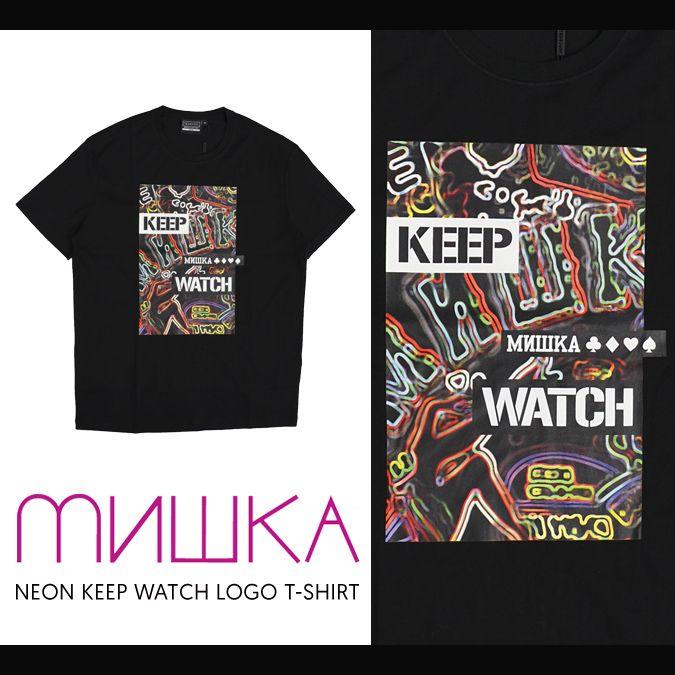 Mishka Clothing Brand Logo - NAKED-STORE: MISHKA (ミシカ) NEON KEEP WATCH LOGO T-SHIRT TEE T ...