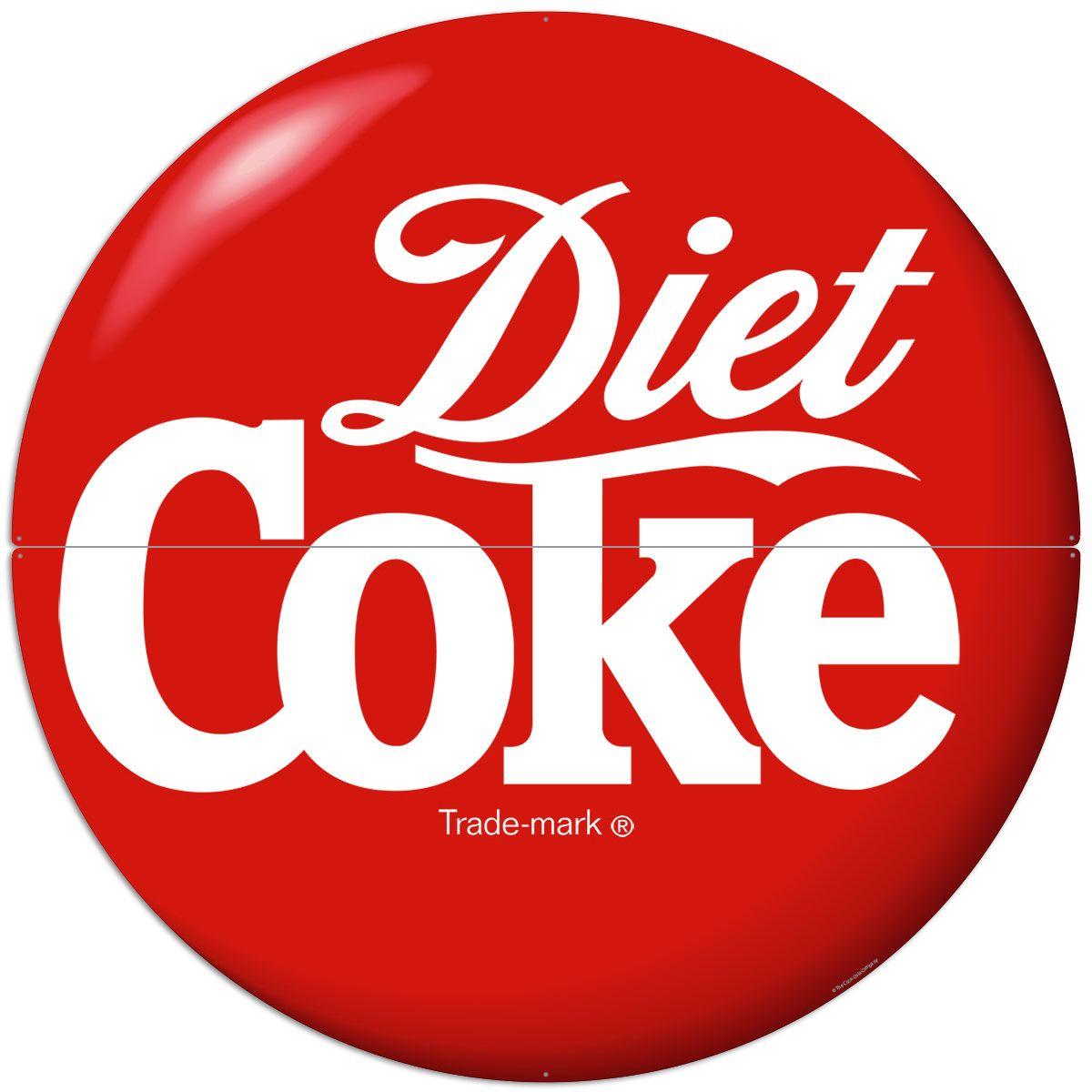 Diet Coke Logo - Diet Coke Logo Red Disc Large Metal Signs at Retro Planet