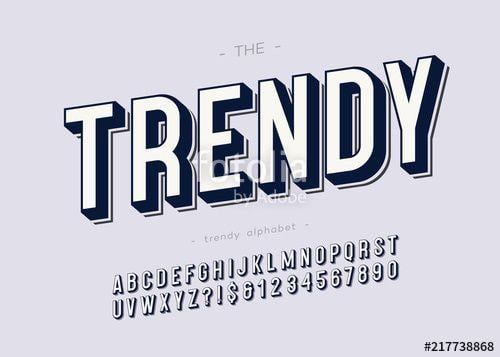 Cool Trendy Logo - Vector trendy bold typeface for decoration, logo, party poster, t
