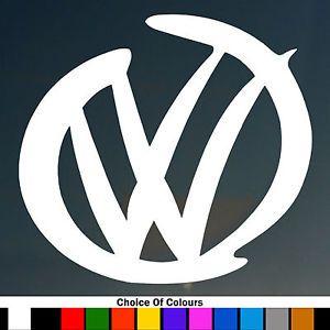 Funny Volkswagen Logo - 2 X VW LOGO DESIGN SURF Funny Car/Window JDM VW EURO Vinyl Decal ...