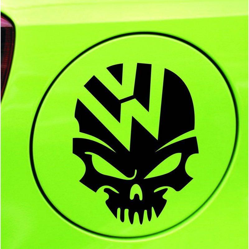 Funny Volkswagen Logo - Cool logo for VW Skull Vinyl Car Sticker Demon Decal for Volkswagen