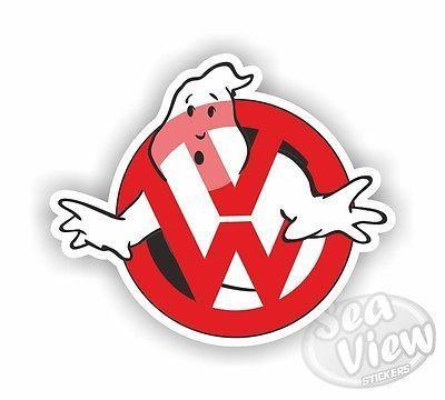 Funny Volkswagen Logo - VW Ghostbusters 1 Sticker Decal Funny Car Van Volkswagen Bug Dub ...