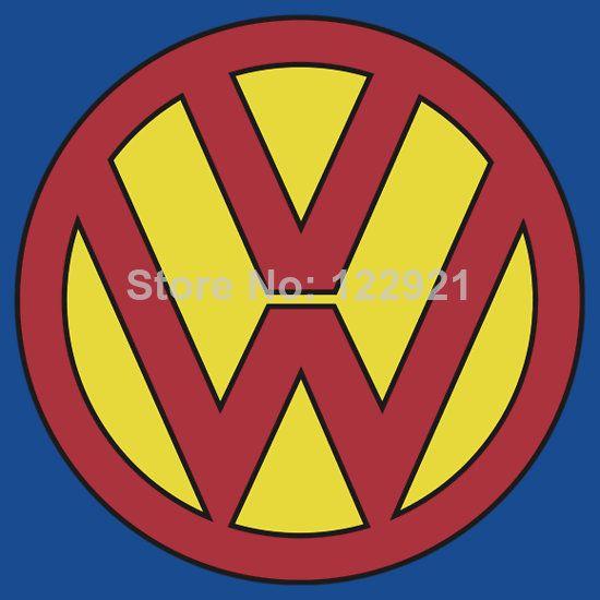 Funny VW Logo - High quality cartoon anime superman Super Dub brand vw logo funny ...