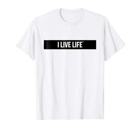 Cool Trendy Logo - I Live Life Logo Trendy Casual Cute Top Cool Graphic T