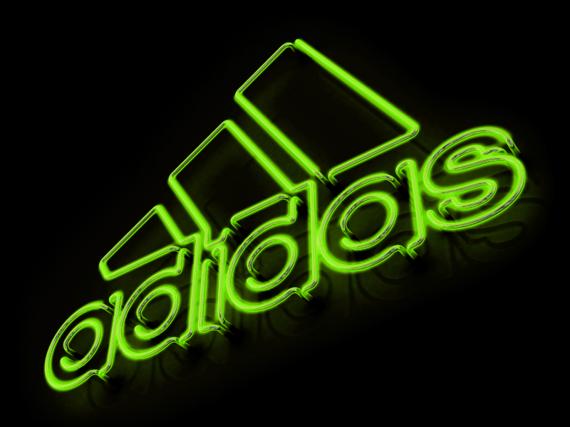 Green Adidas Logo - Neon Adidas Logo by Tom Quaglia | Dribbble | Dribbble