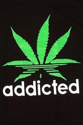 Green Adidas Logo - MENS ADDICTED ADIDAS LOGO GREEN MARIJUANA LEAF WEED 420 TEE T SHIRT ...