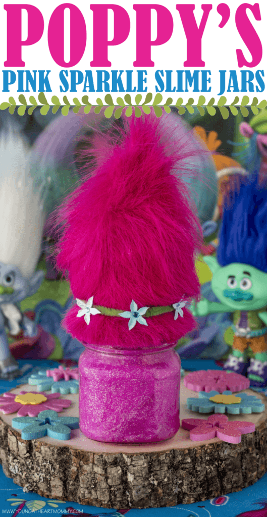 Poppy Slime Logo - Poppy's Pink Sparkle Slime Jars #TrollsFHEInsiders #BringHomeHappy