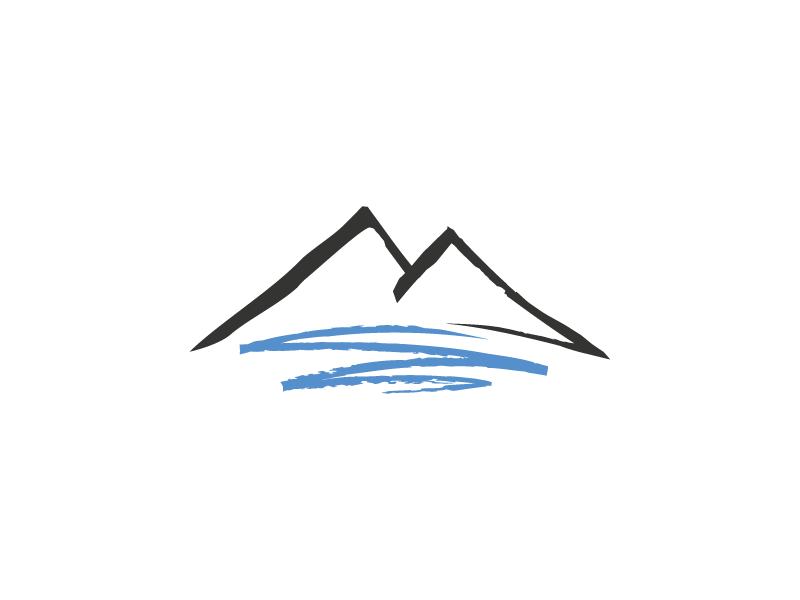 Lake and Mountain Logo - Mountain Logo