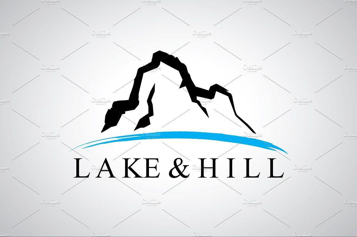 Lake and Mountain Logo - Lake and Hill Logo Template ~ Logo Templates ~ Creative Market