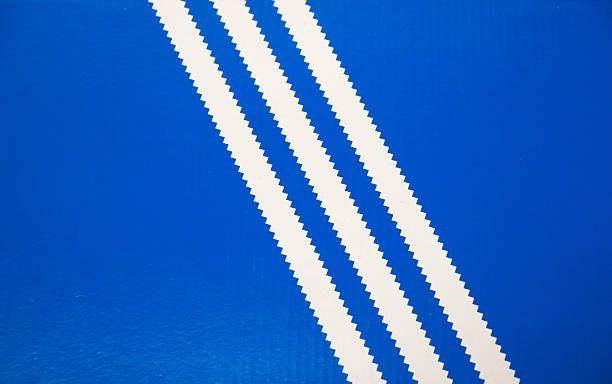 Striped White and Blue Background Logo - Three blue stripes Logos