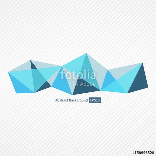 Striped White and Blue Background Logo - Abstract vector polygonal blue pattern on gray and white striped ...