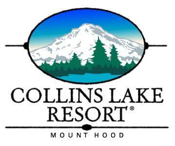 Lake and Mountain Logo - Collins Lake Resort. Mt. Hood Oregon Resorts. Mount Hood Lodging
