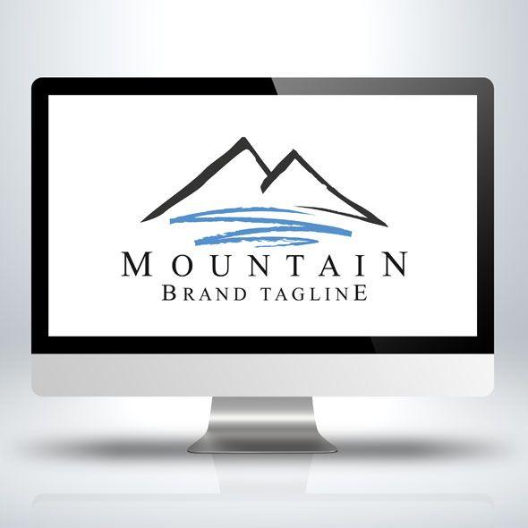 Lake and Mountain Logo - Mountain Logo - Bevouliin