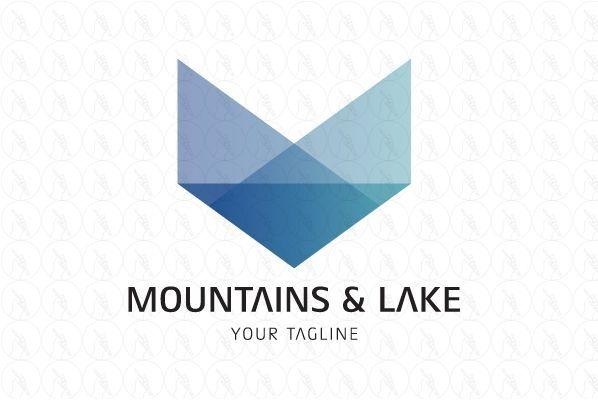 Lake and Mountain Logo - Abstract. Logos, Logo design, Mountain logos