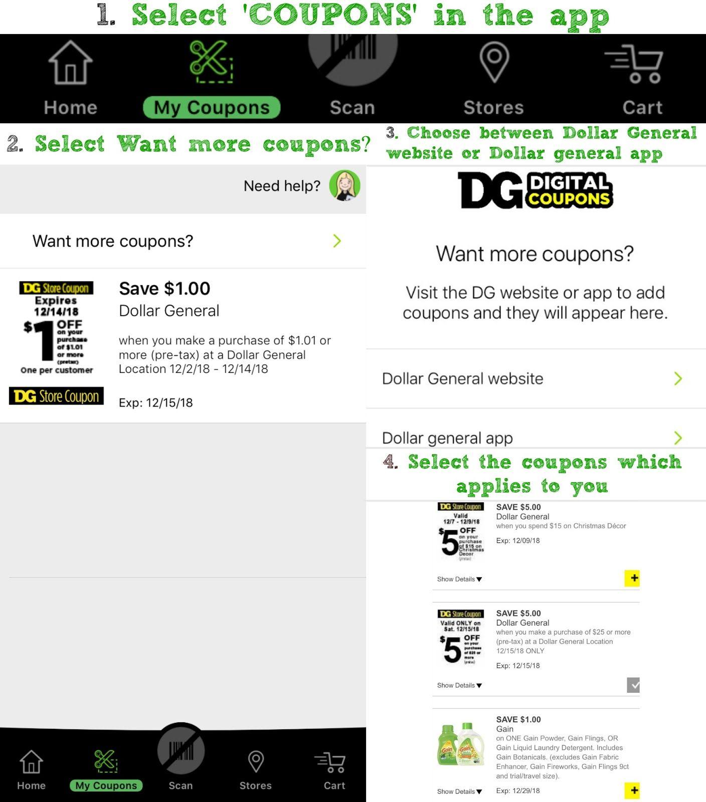 Dollar General DG Logo - Shopping made easy with Dollar General DG GO! App for Breakfast