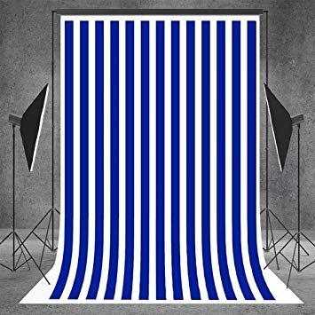 Striped White and Blue Background Logo - Amazon.com : Kate 5X7ft (150cmX220cm) Blue and White Striped ...