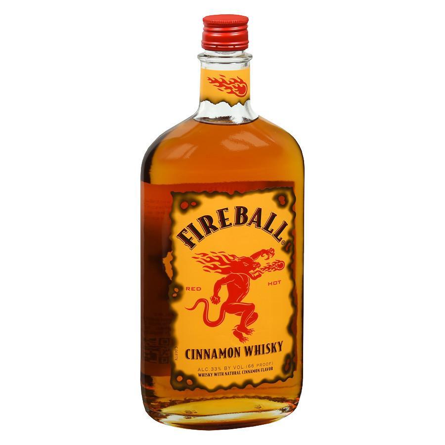 Whiskey W Red Logo - Fireball Flavored Whiskey Cinnamon