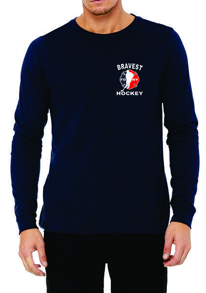 Buff Logo - FDNY Hockey Buff Logo Long Sleeve T-Shirt - Blue