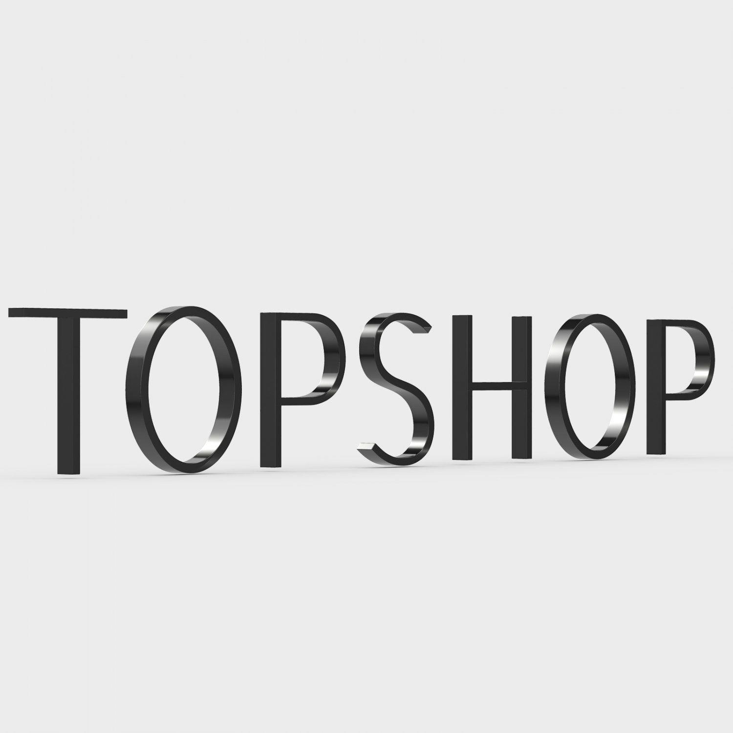 Topshop Logo - Topshop logo 3D Model in Clothing 3DExport