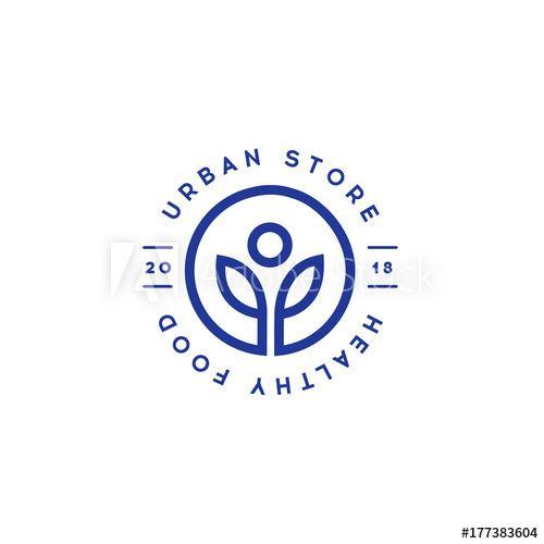 Food Shop Logo - Healthy Food Shop logo design concept. Urban Healthy Store Vector ...