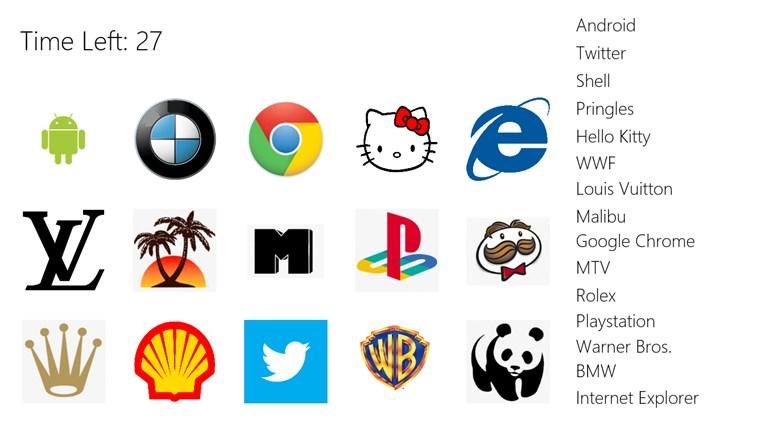 Game Name That Logo - Logo Match Game 2 for Win8 UI screenshot - Windows 8 Downloads