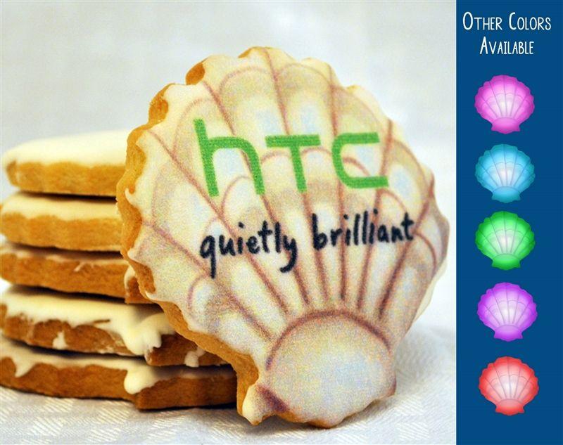 Yellow Seashell Logo - Personalized Summer Favor Cookies. Wicked Good Cookies