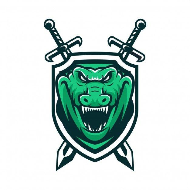 Crocodile Sports Logo - Crocodile animal sport mascot head logo vector Vector | Premium Download