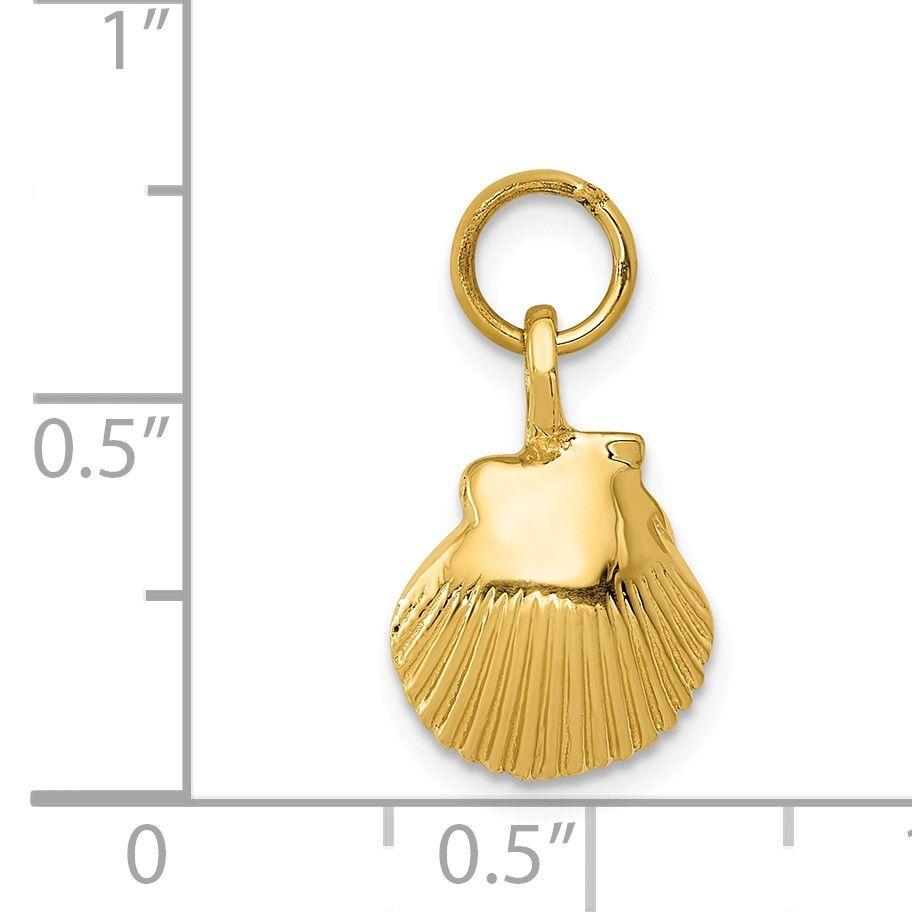 Yellow Seashell Logo - Black Bow Jewelry Company 14k Yellow Gold Open Back Seashell Charm ...