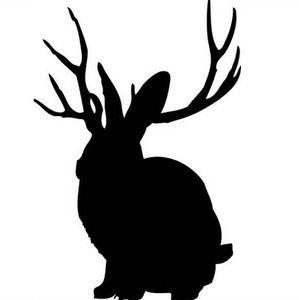 Jackalopes Silhouette Logo - Jackalope silhouette in a frame. apt. inspiration. Animals, Snow