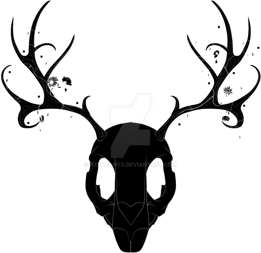 Jackalopes Silhouette Logo - Black Jackalope Skull - REDBUBBLE DESIGN by xZethanyx on DeviantArt