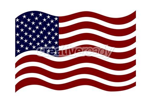 American Flag Logo - Waving American Flag Logo | CreativeReady