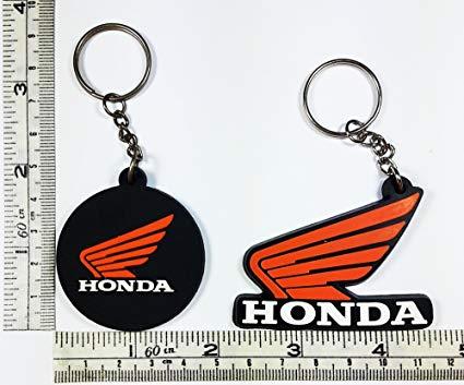 Big Honda Logo - Think Patch Key chain Rubber Key ring Orange HONDA Logo Keychain