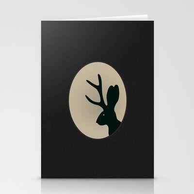 Jackalopes Silhouette Logo - Jackalope Silhouette Stationery Cards by American Handcraft - $12.00