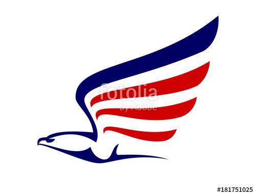 American Flag Logo - Animal Eagles Bird like American Flag Logo Symbol